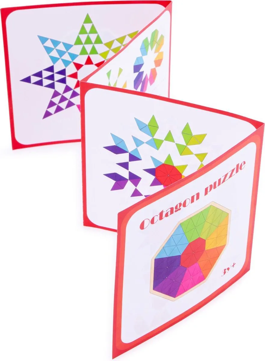 New Classic Toys Houten Geometrische Vormenpuzzel 72 Stukjes - MPN 10515