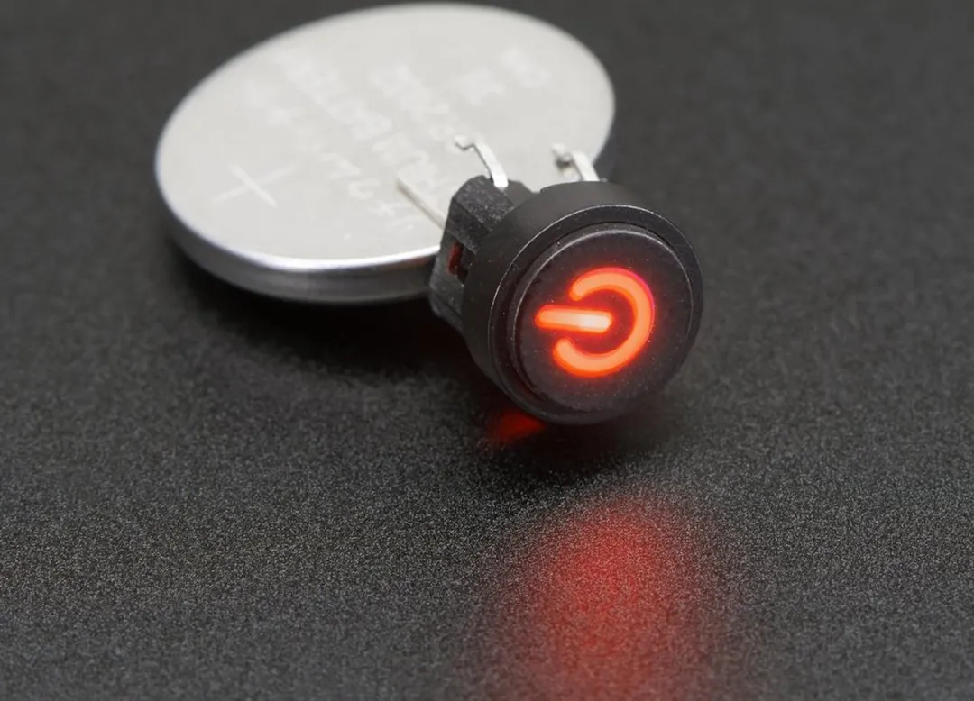 Adafruit Mini Illuminated Pushbutton 3104 - Rood