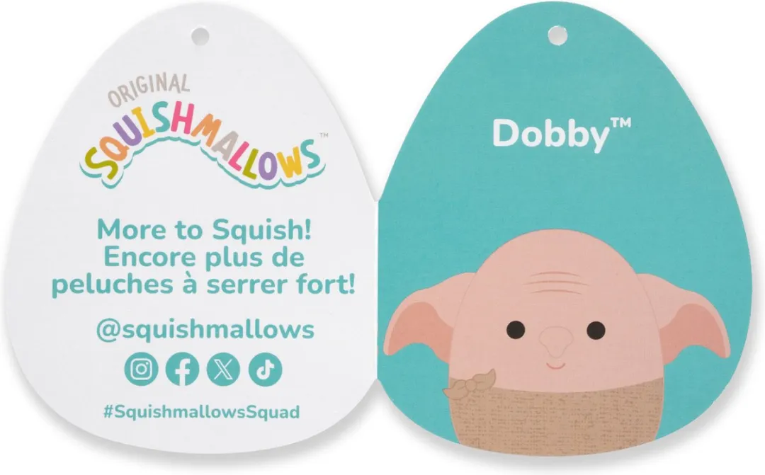 Squishmallows Harry Potter Dobby 25cm - Bruin/Beige