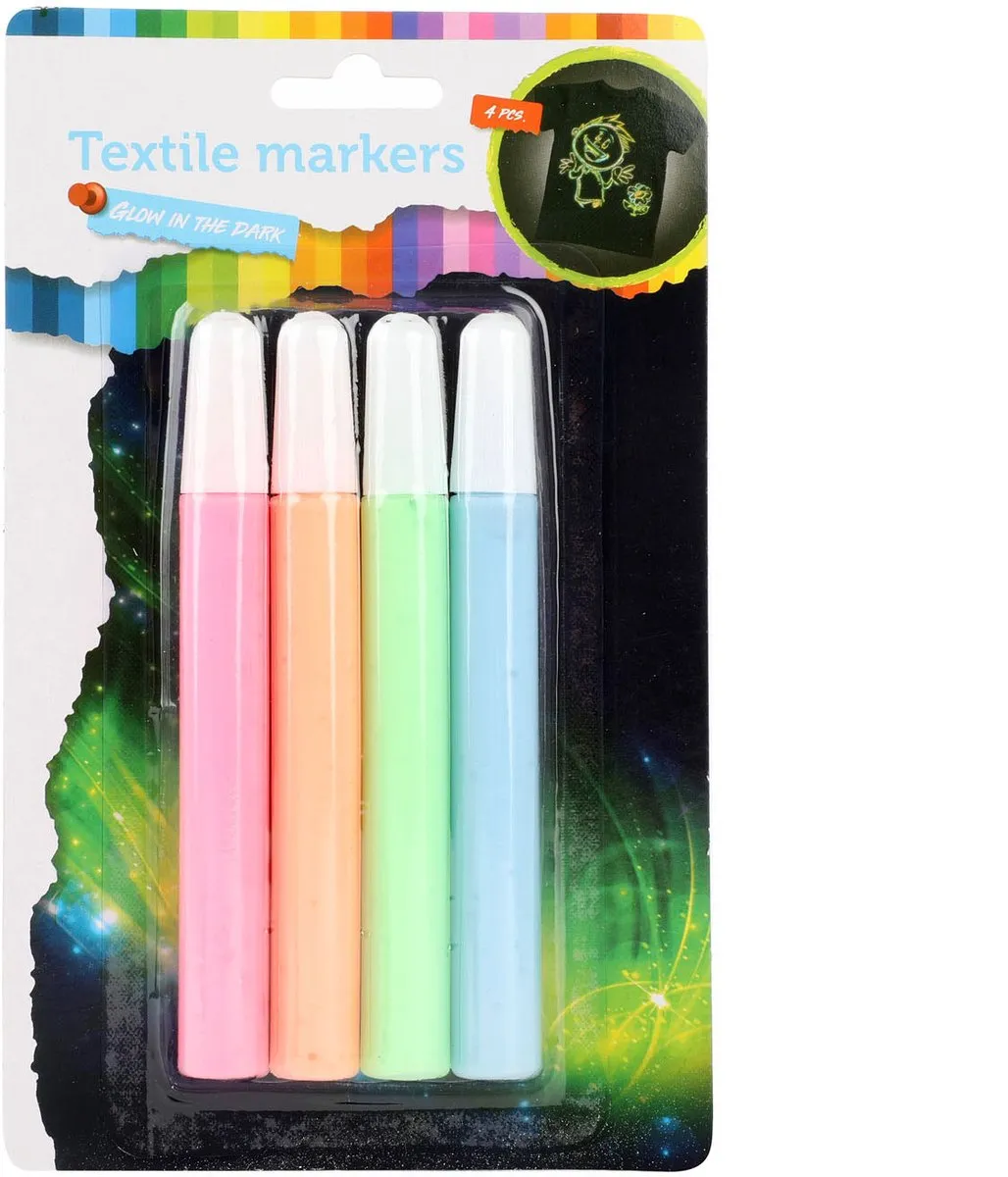 Toi-Toys Glow in the Dark Textielstiften