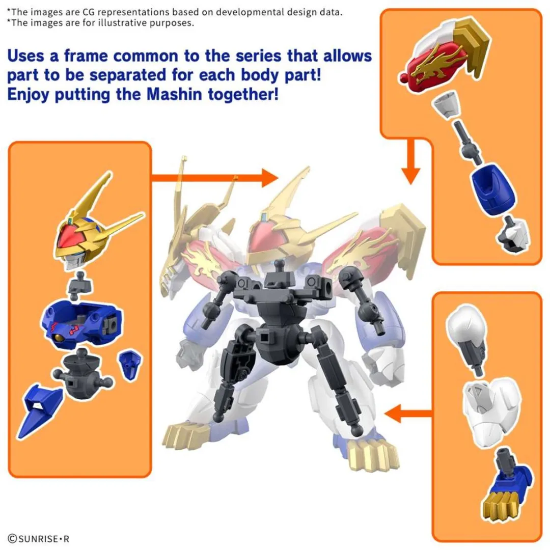 Bandai Hobby Mashin Hero Wataru Ryujinmaru Figure - Blauw/Goud/Rood/Wit