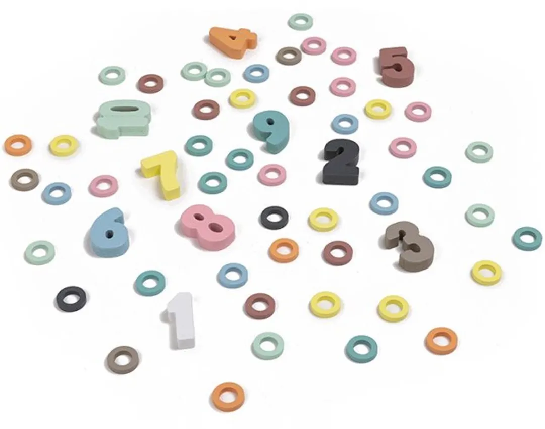 Eurekakids Montessori Houten Stapel- en Telpuzzel 65-delig - Multicolor