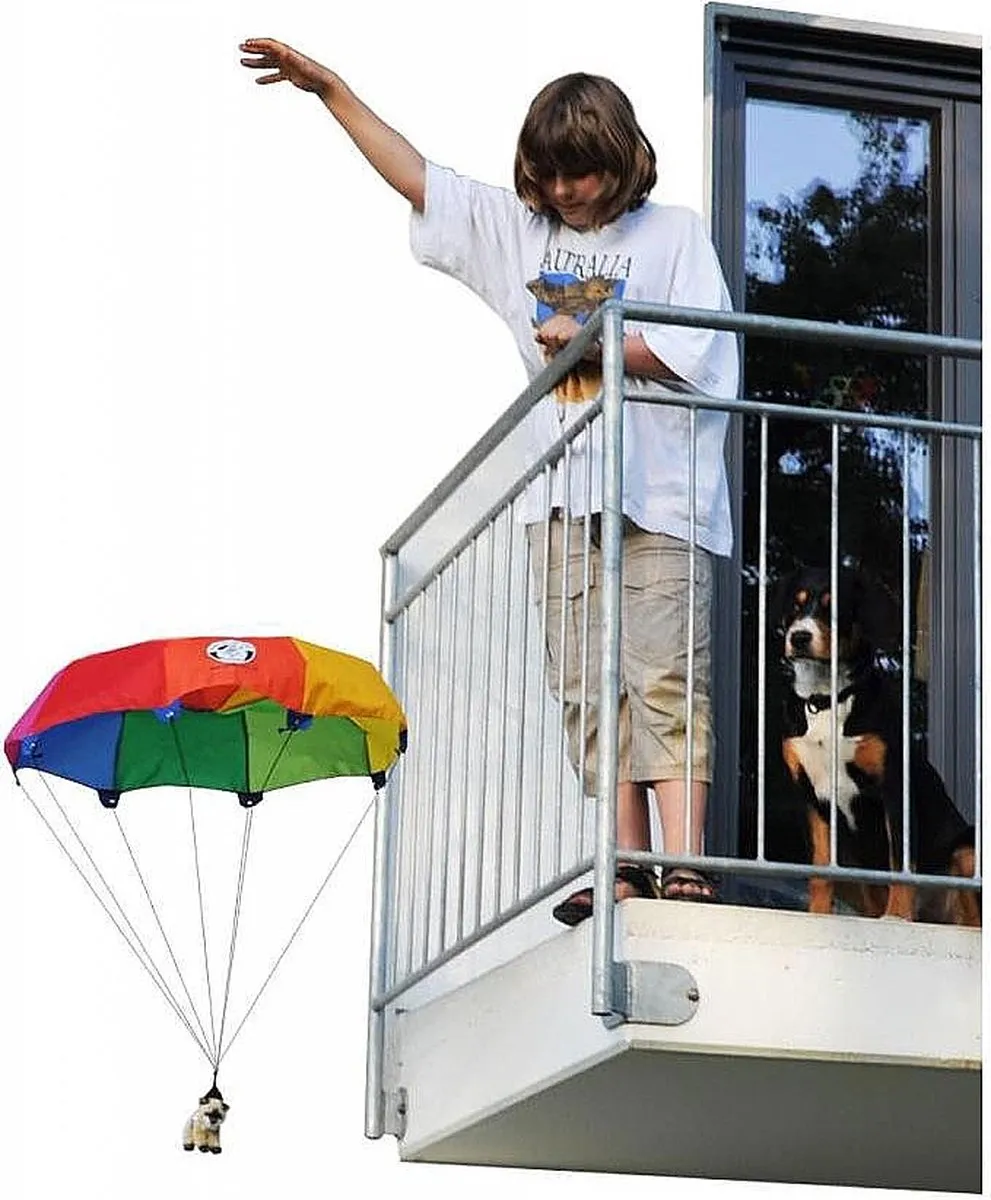 Kids at Work Speelgoed Handwerpparachute A320015 - 85cm Multicolor