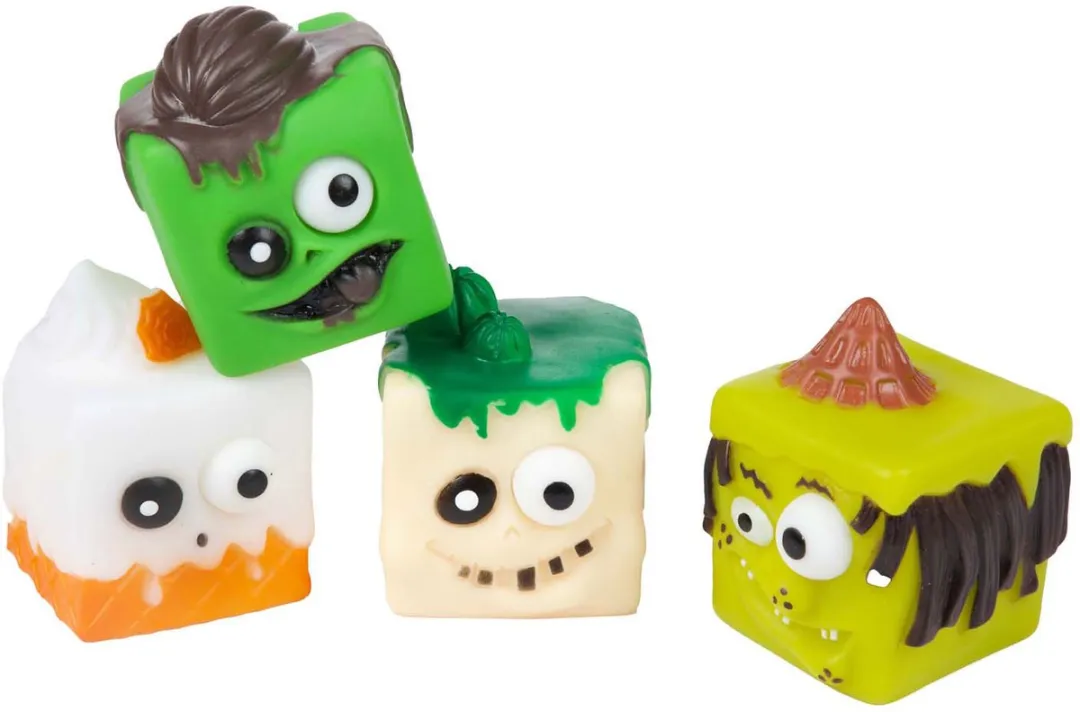 Toi-Toys Fun Knijpkubusmonster Puiloog 5cm - Multicolor