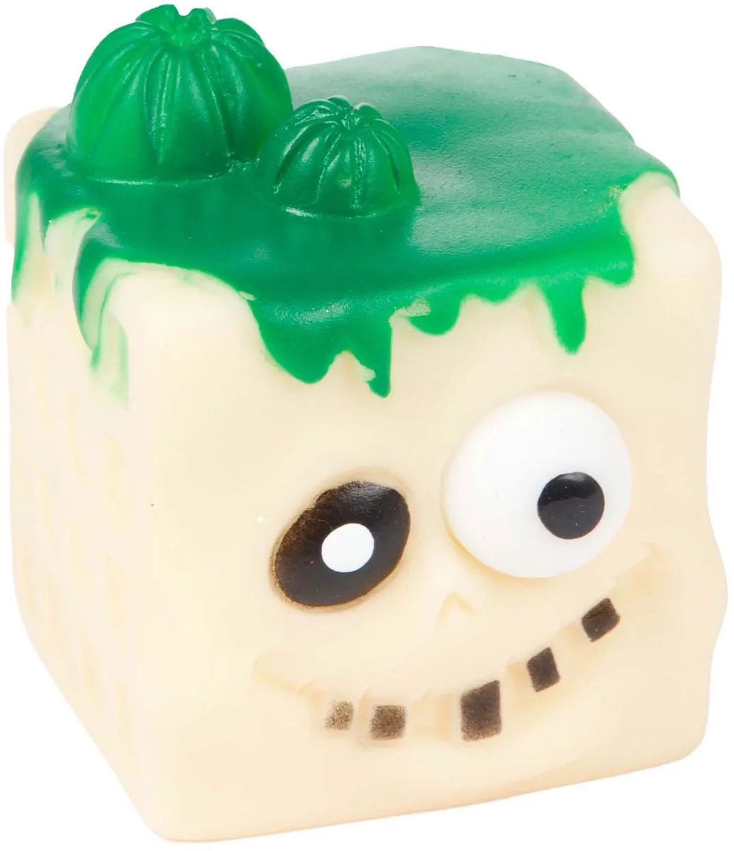 Toi-Toys Fun Knijpkubusmonster Puiloog 5cm - Multicolor