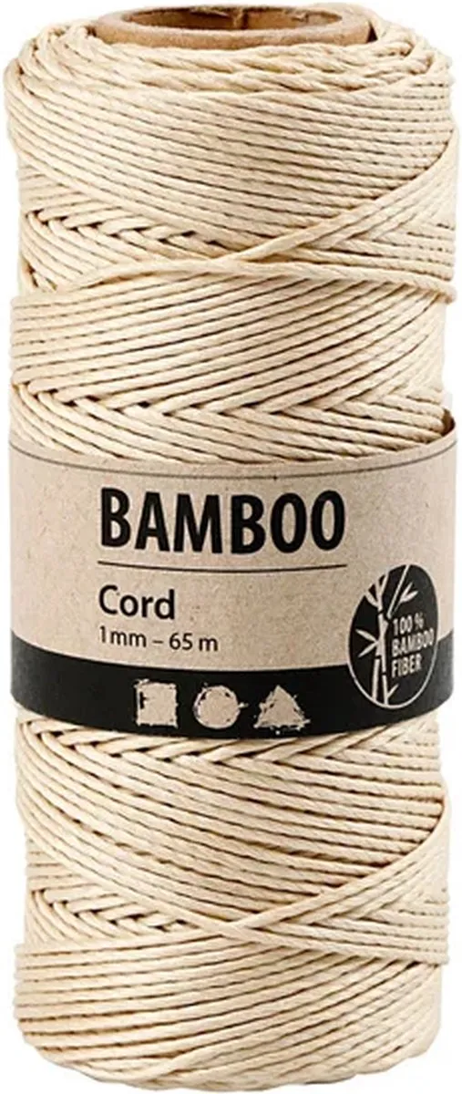 Creativ Company Bamboekoord 1mm Off-white 65m