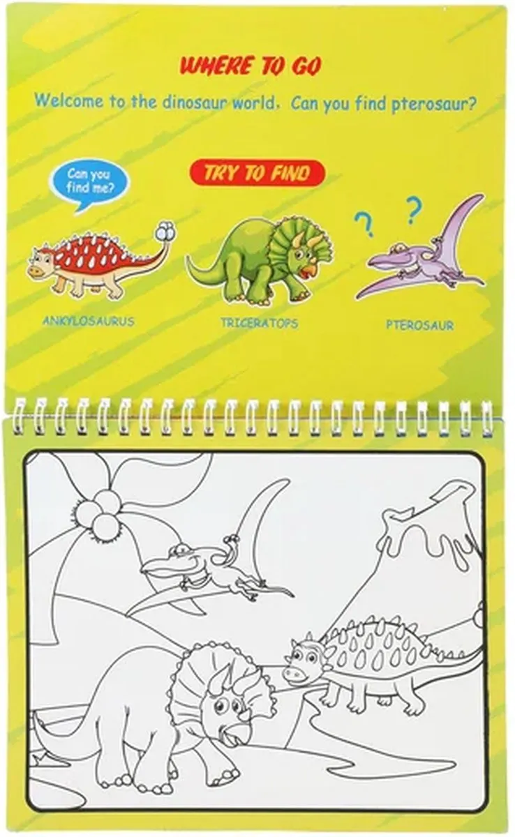 Toi-Toys Kleuren met Water Dino - Multicolor