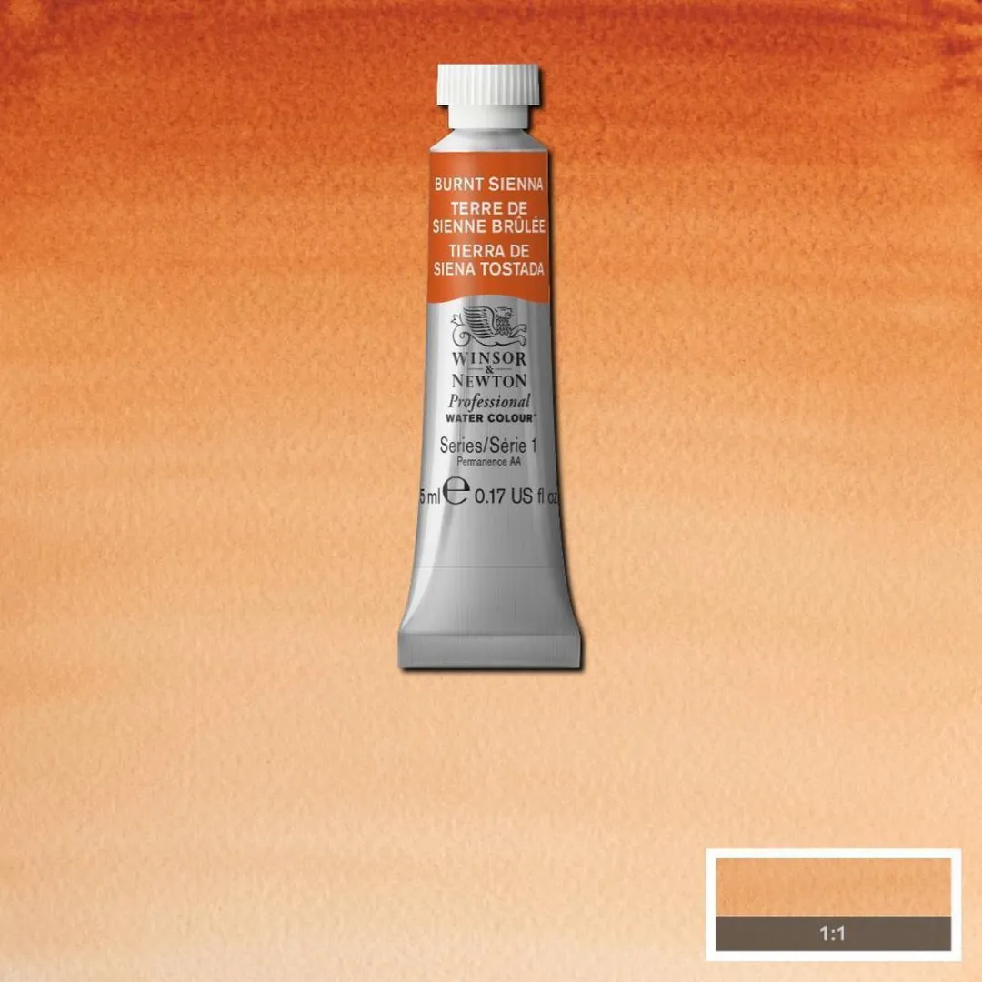 Winsor & Newton Professional Waterverf Tube Burnt Sienna 5ml