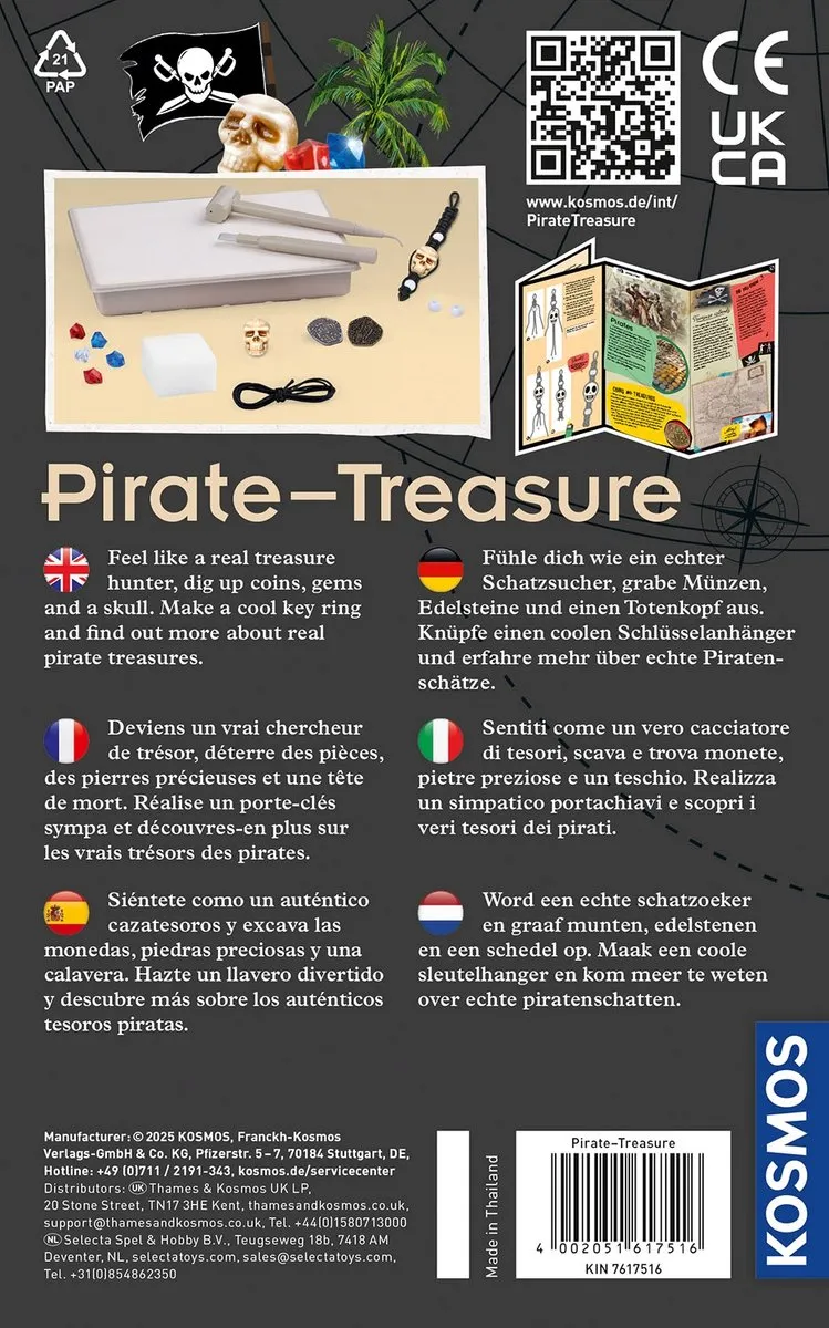 Kosmos Dig Out Pirate Treasure Experimenteerset 617516 - Piratenschat opgraven