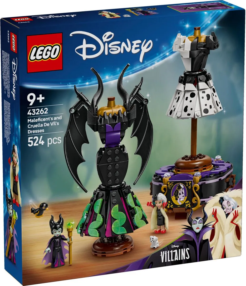 LEGO Disney Villains 43262 Jurken Maleficent Cruella