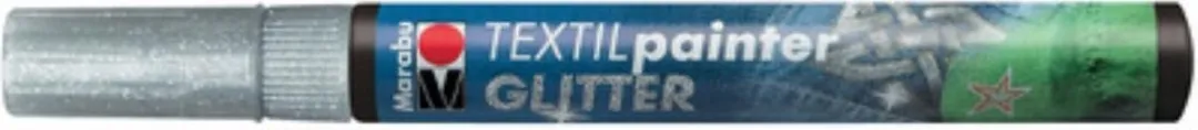 Marabu Textil Painter 3mm Zwart Glitter