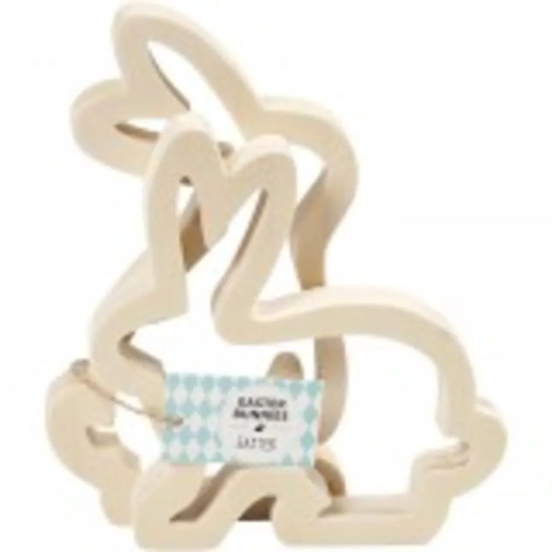 Creativ Company Houten Paashazen 14cm - 2 Stuks