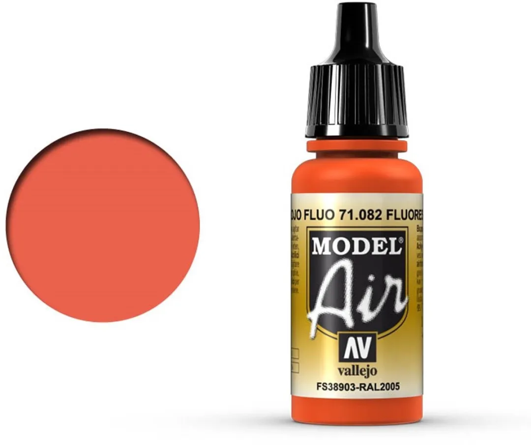 Vallejo Model Air Fluorescent Red Acrylverf 17ml