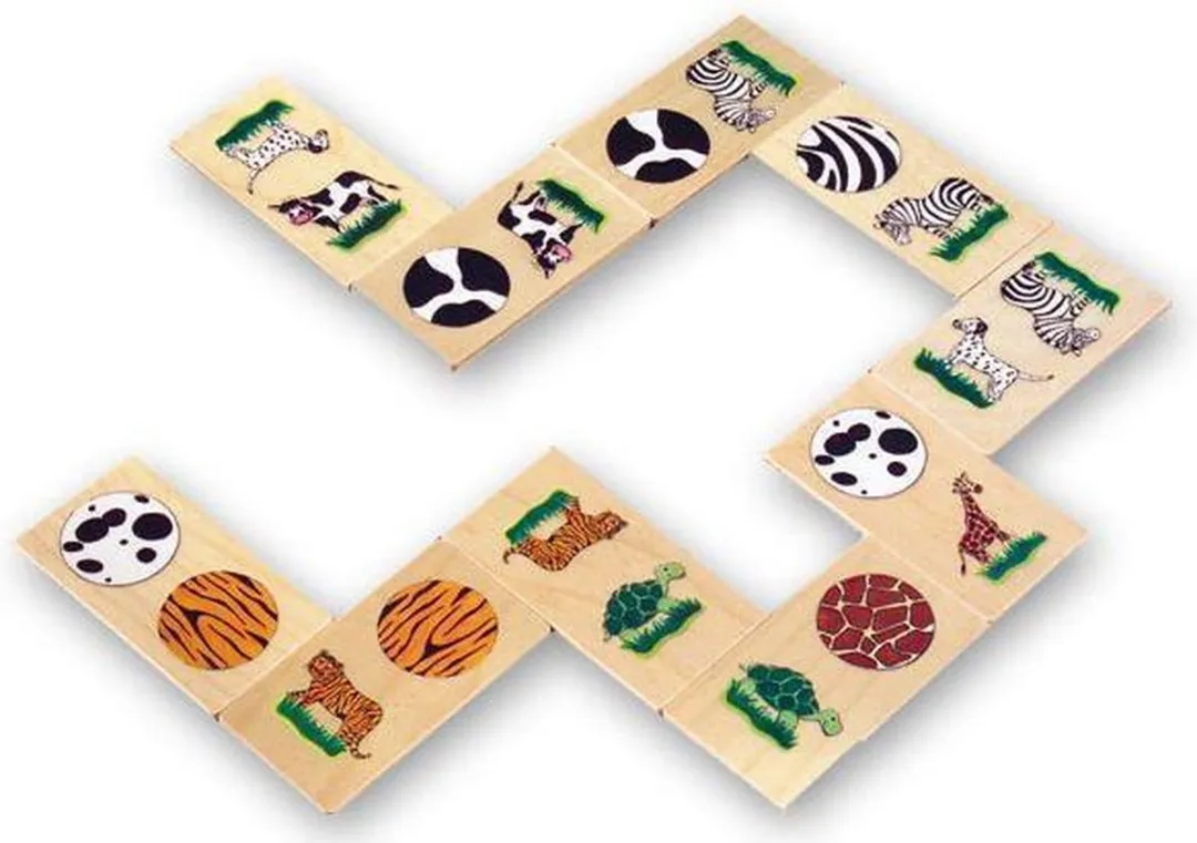 Beleduc Jabbo Domino - 28 Stenen - Bonte kleuren