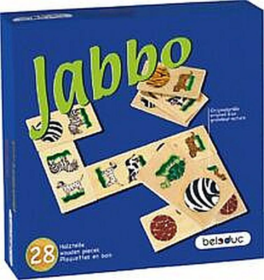 Beleduc Jabbo Domino - 28 Stenen - Bonte kleuren
