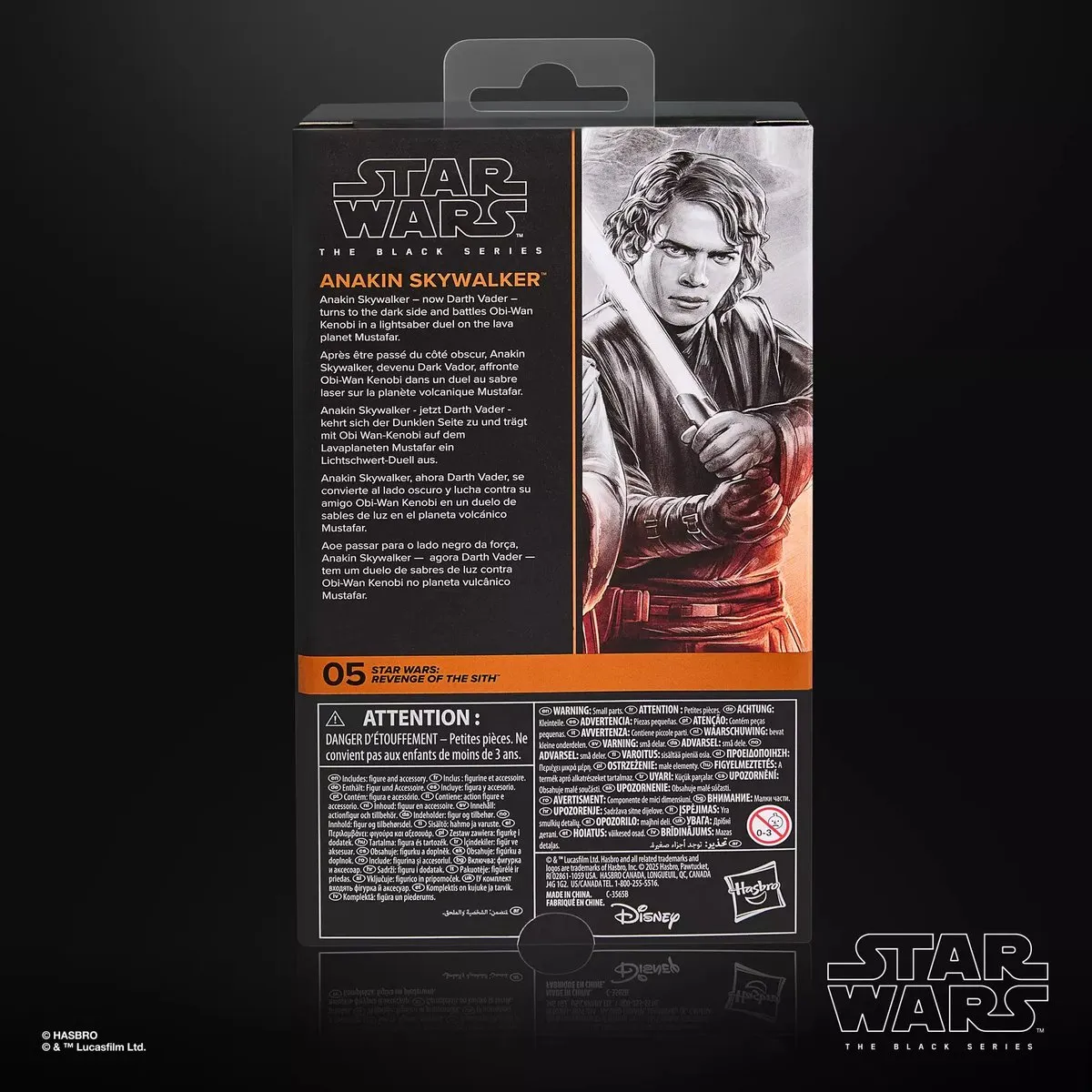 Hasbro Star Wars Black Series Anakin Skywalker Action Figuur 15cm - Multi - afbeelding 4 van 6