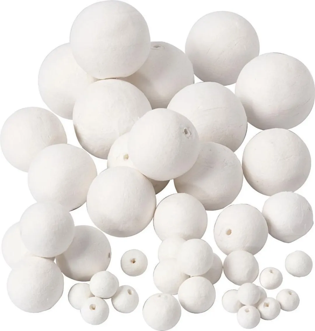 Creativ Company Creotime Katoen Ballen Mix Set 42 Stuks Wit