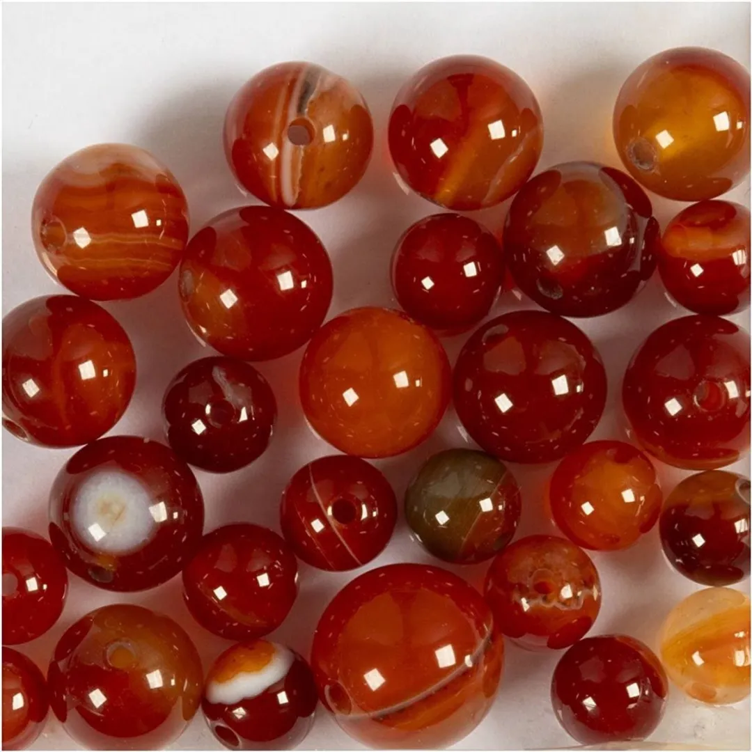 Creativ Company Agaat kralen Burnt Orange - 28 Stuks