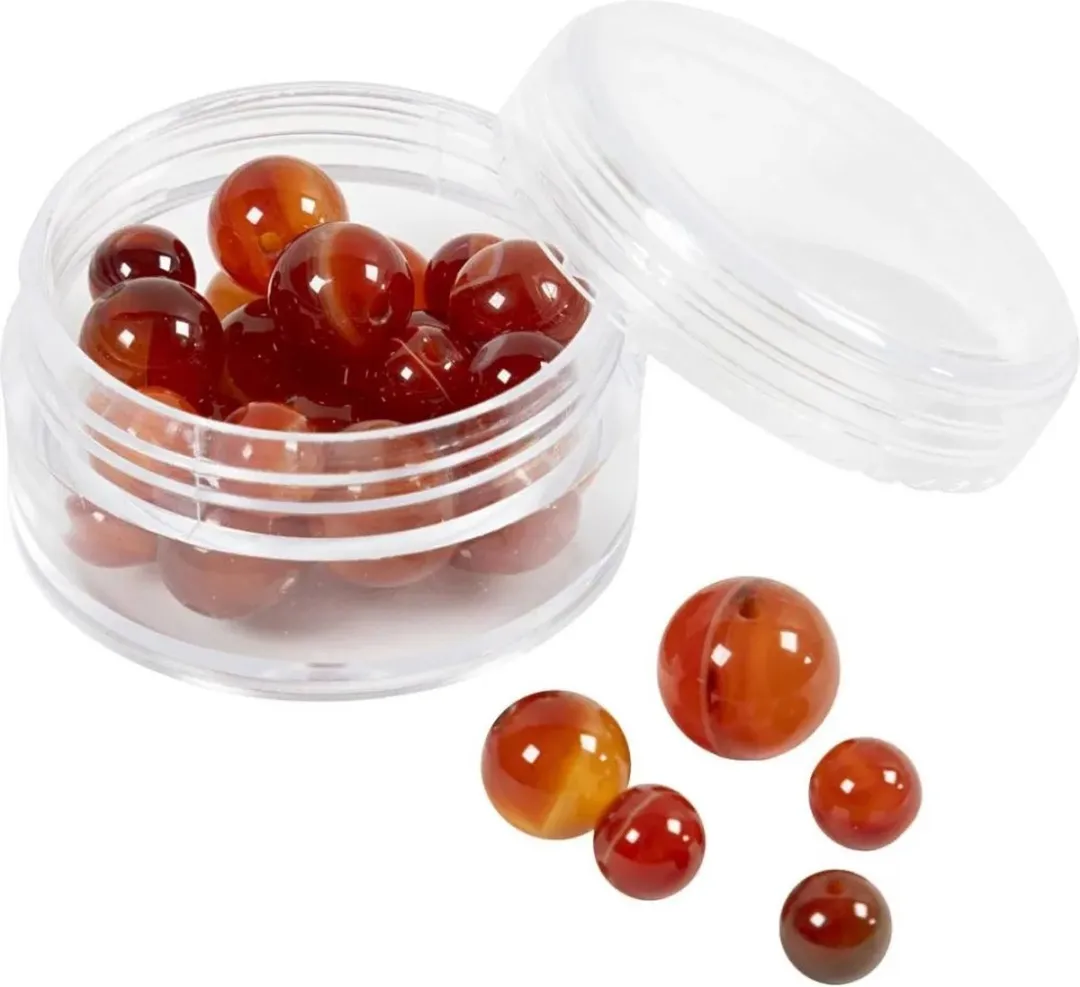 Creativ Company Agaat kralen Burnt Orange - 28 Stuks