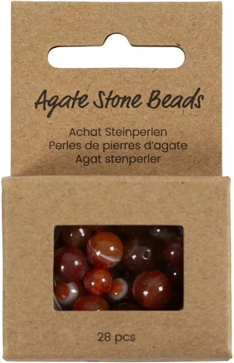 Creativ Company Agaat kralen Burnt Orange