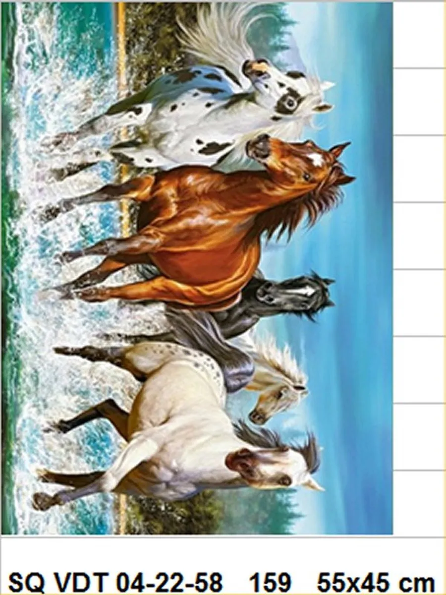 VDTOYS Diamond Painting VDTB159 Wild Horses 2 - Groot 55x45cm