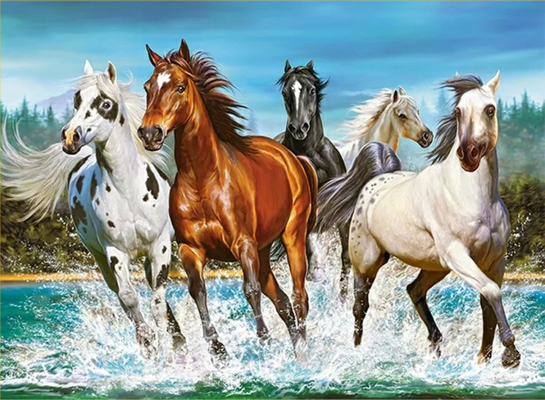 VDTOYS Diamond Painting VDTB159 Wild Horses 2