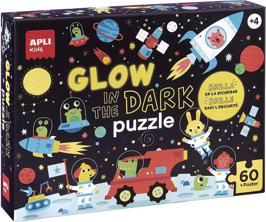 Apli Kids Glow in the Dark Ruimtevaart Puzzel 60 Stuks