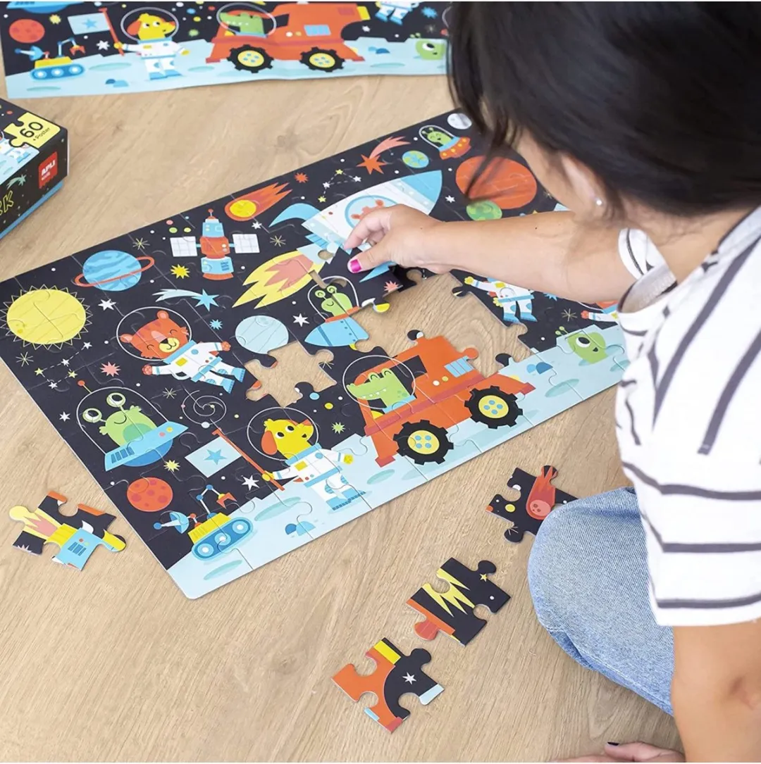 Apli Kids Glow in the Dark Ruimtevaart Puzzel 60 Stuks - Multicolor