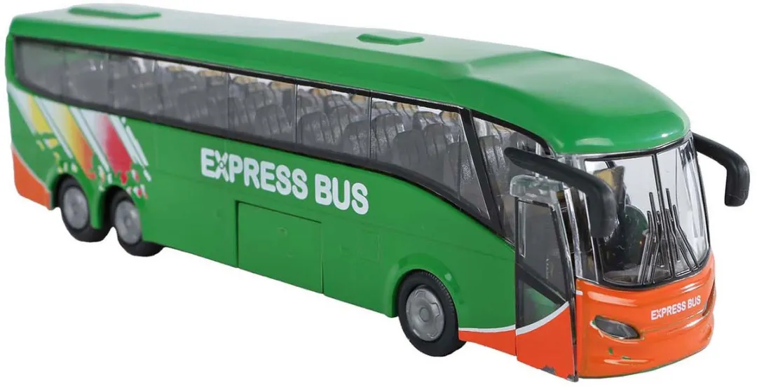 Kids Globe Bus Die Cast 510432 - Licht & Geluid - 18,5cm - Multicolor