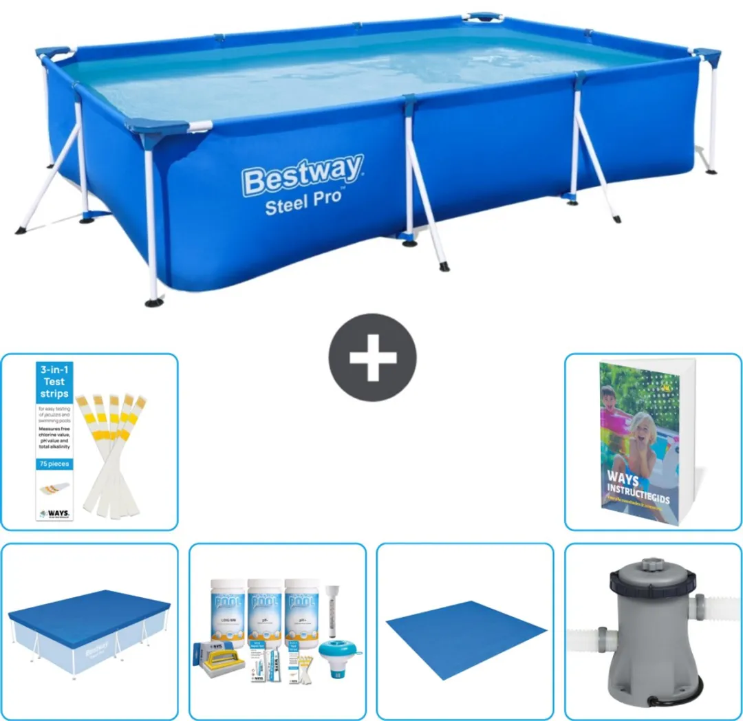 Bestway Steel Pro Zwembad 300x201cm Blauw
