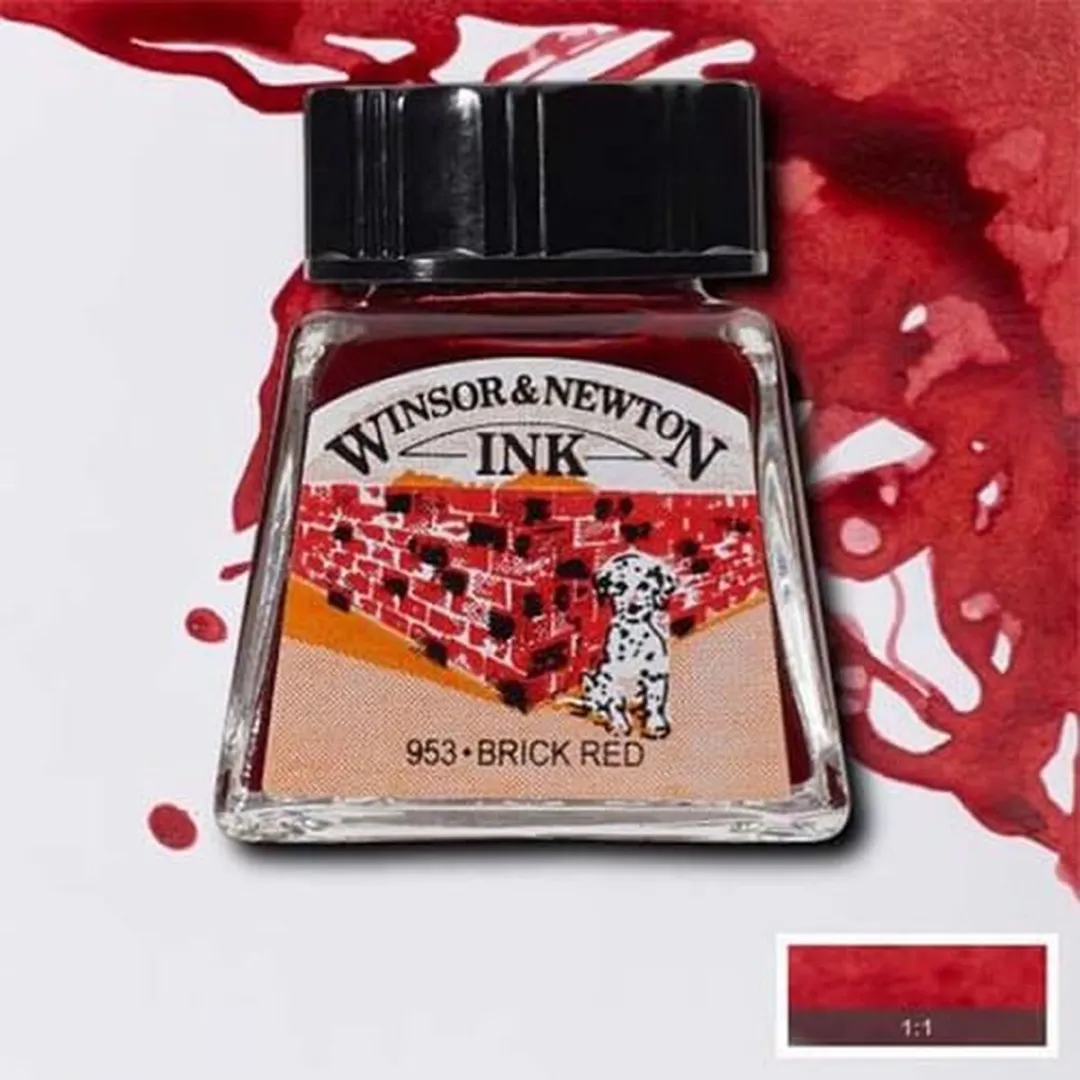 Winsor & Newton Drawing Ink Brick Red 14ml
