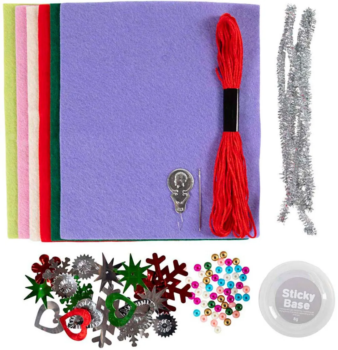 Creativ Company Mini Hobbyset Vilten Kerstdecoratie - Multicolor