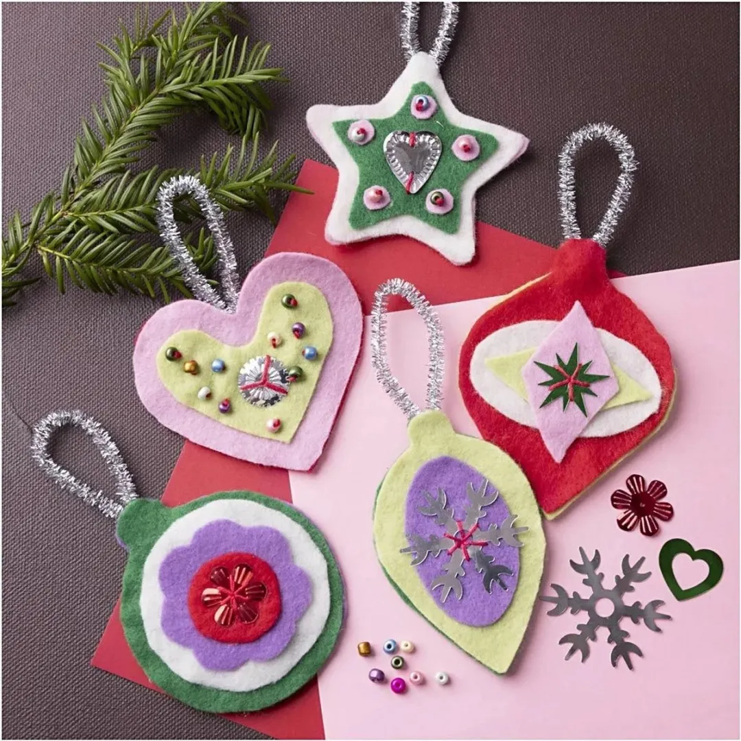 Creativ Company Mini Hobbyset Vilten Kerstdecoratie - Multicolor