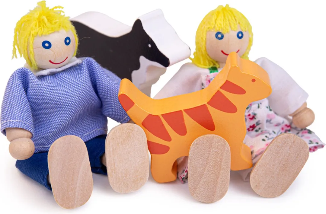 BigJigs Poppenhuis Familie JT117 - Meerdere kleuren
