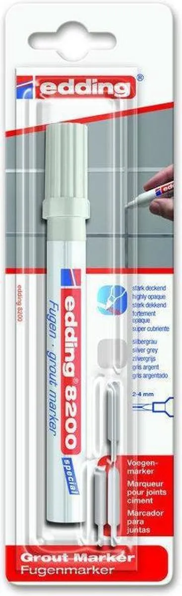 edding 8200 Voegenstift - Grijs - 2-4mm - afbeelding 6 van 6
