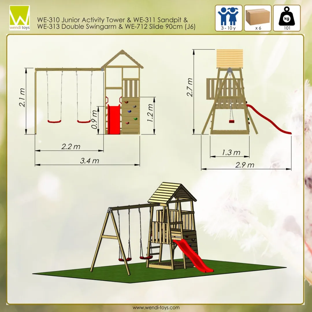 Wendi Toys WTJ6 Speeltoren - Natuur - afbeelding 6 van 6