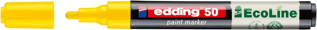 edding 50 EcoLine Verfstift Geel 10 Stuks - 2-3mm Ronde Punt
