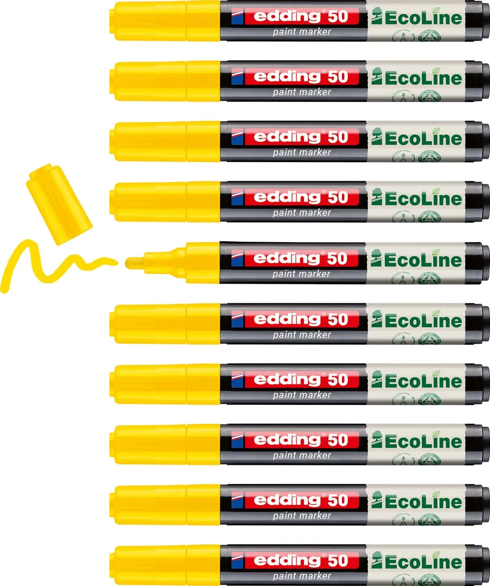 edding 50 EcoLine Verfstift Geel 10 Stuks