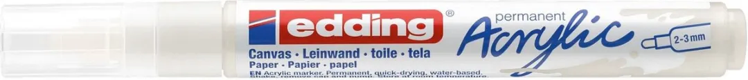 edding Acrylic Marker Medium - Verkeerswit