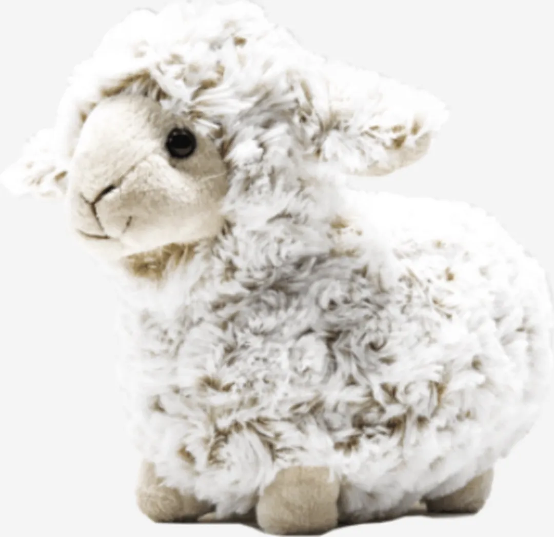 PIA Soft Toys Knuffelschaap - Staand Pluche 26cm - Creme/Lichtgrijs