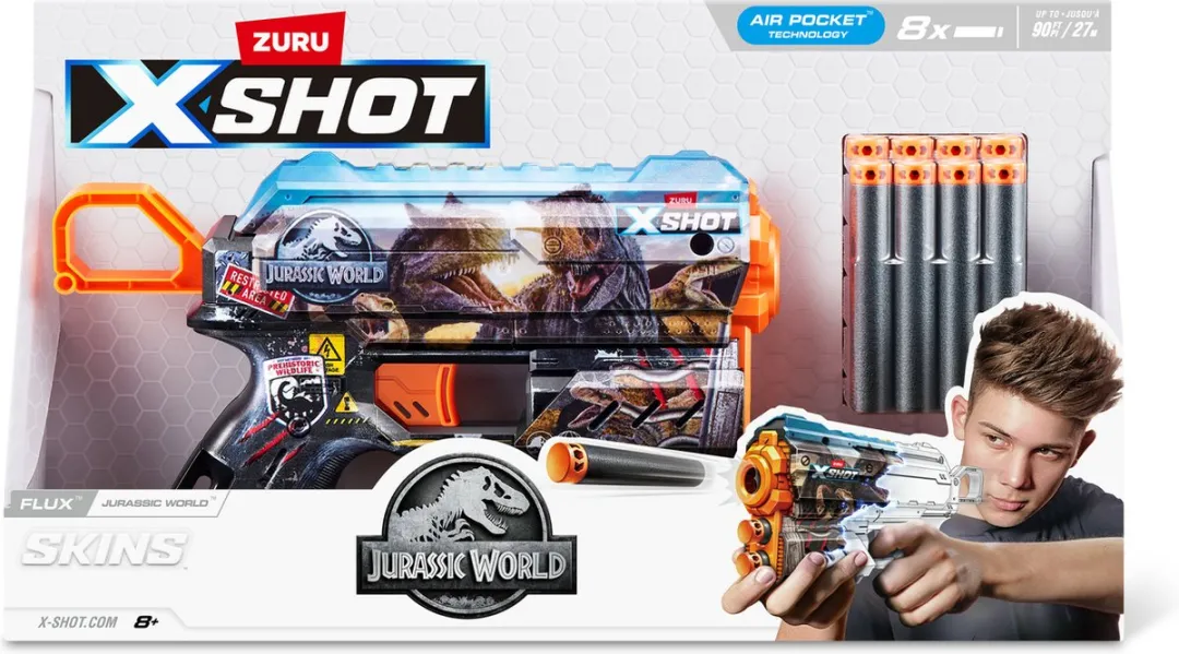 XSHOT Flux Jurassic 8 Pijltjes - Meerkleurig - 36755
