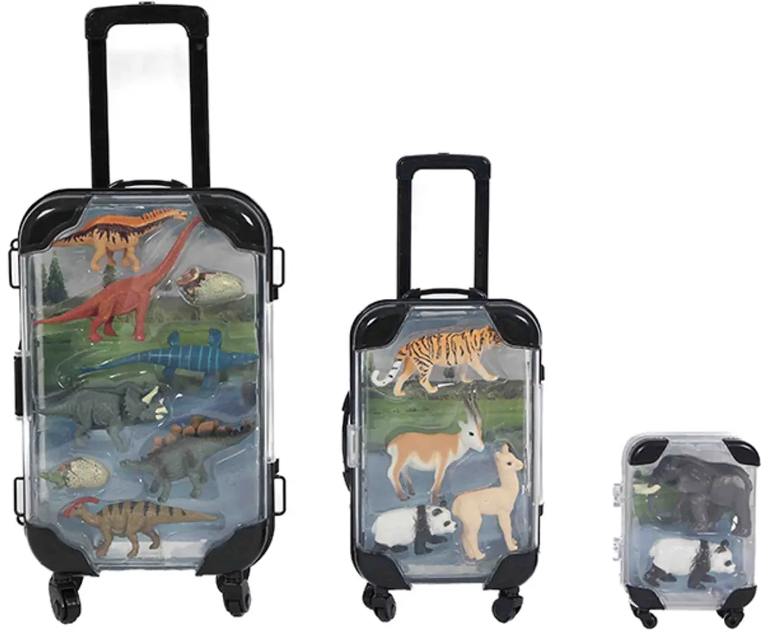 PIA Soft Toys Dinosaurus Kofferspeelset - 13x7x22,5cm - Multicolor