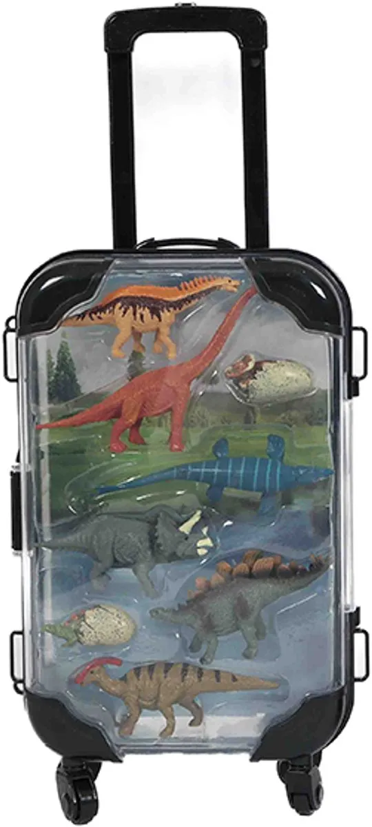 PIA Soft Toys Dinosaurus Kofferspeelset - 13x7x22,5cm - Multicolor - afbeelding 6 van 6