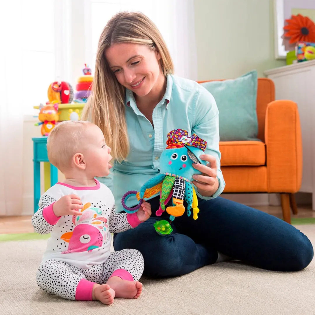 Lamaze Kapitein Kalamari - Grijp- en bijtspeelgoed - Educatief Babyspeelgoed - Knuffel - Spelen en ontdekken