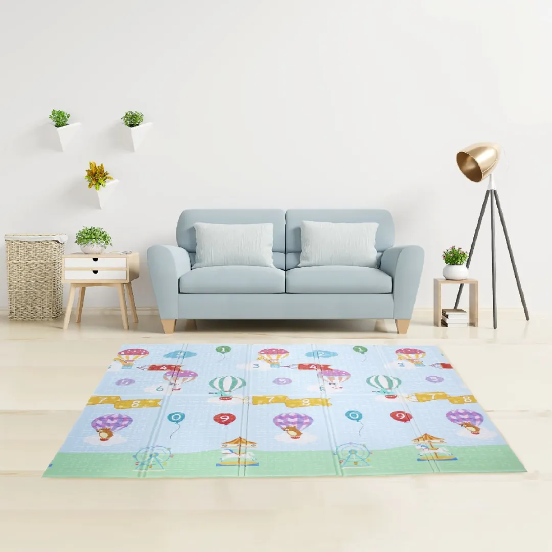 Teamson Kids Speelmat Helitballon 154x197cm - Blauw/Grijs