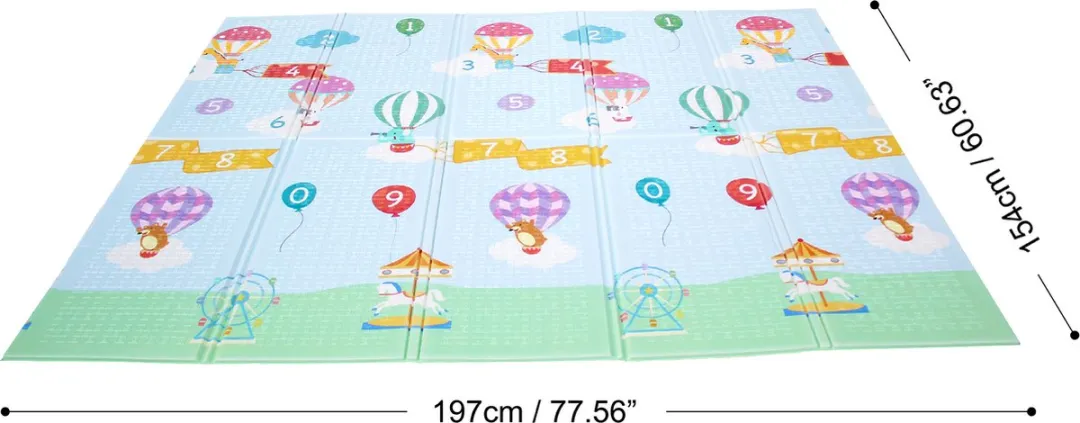 Teamson Kids Speelmat Helitballon 154x197cm - Blauw/Grijs
