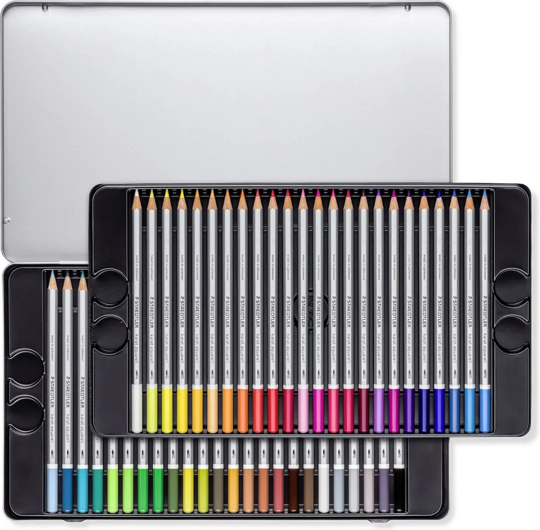 STAEDTLER Karat Aquarel Potloodset 48 Stuks - Metaal Etui