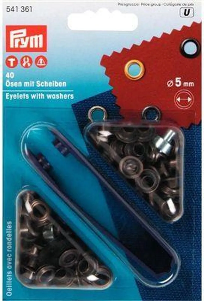 Prym Ringen en schijven 5mm Oudkoper