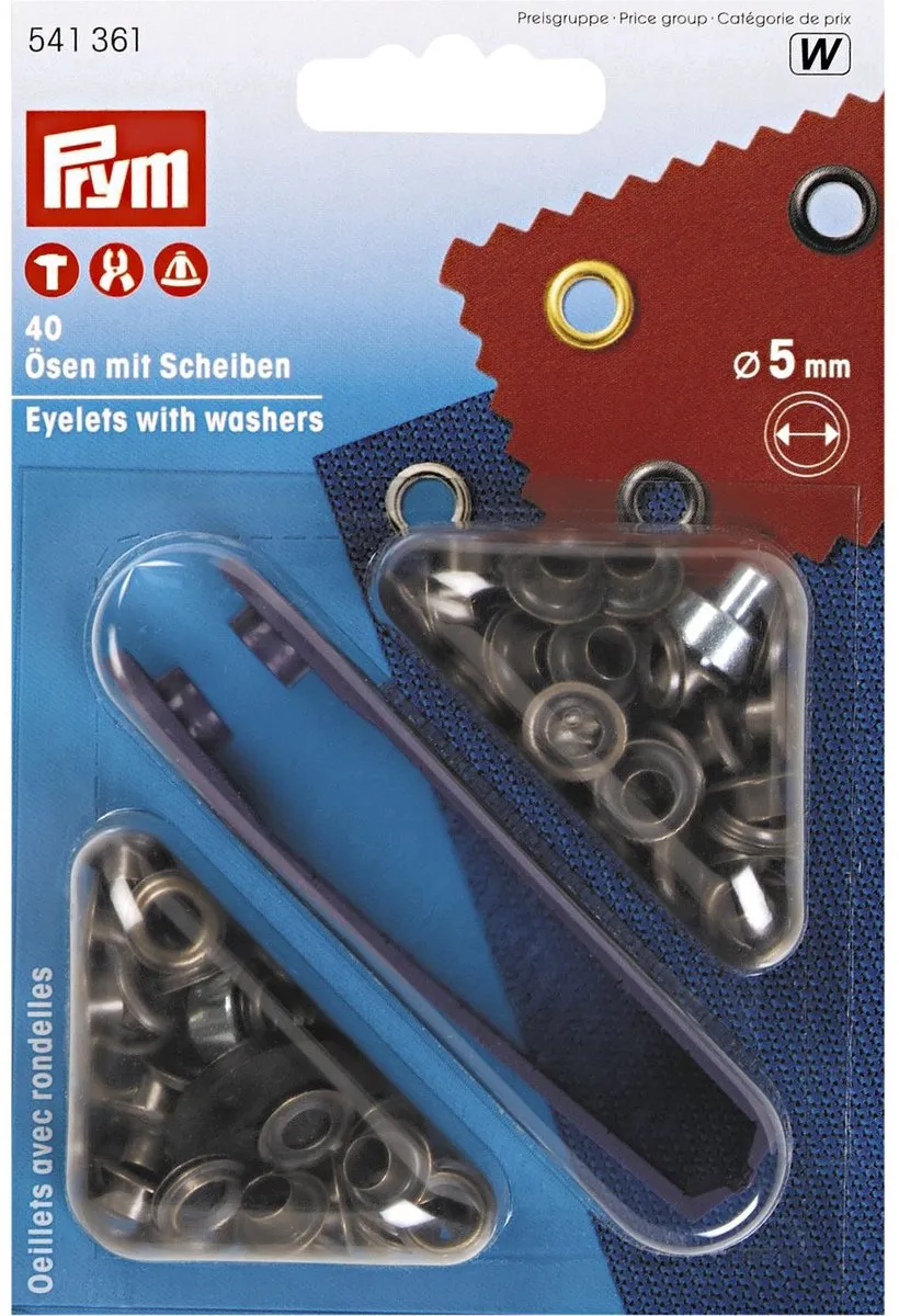 Prym Ringen en schijven 5mm Oudkoper