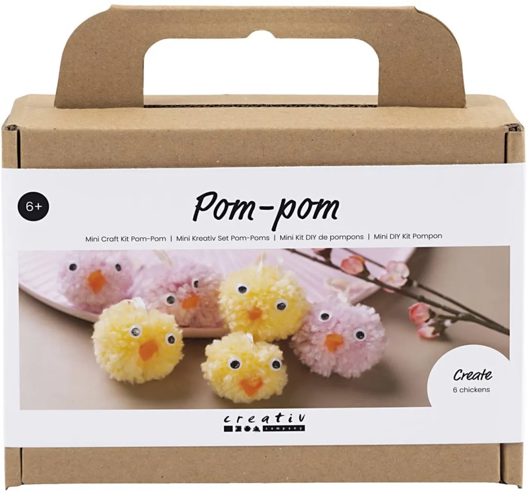Creativ Company Mini Hobbyset Pompom Kuikens